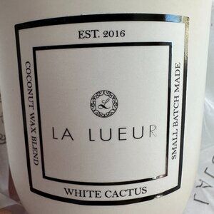 La Lueur candle, White Cactus, 8 oz, coconut wax blend, NEW in box